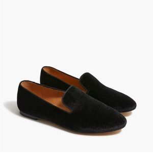 J. Crew Factory Black Velvet Loafers